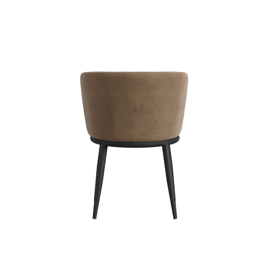 Rina Black Dining Table with 4 Nova Mole Chairs