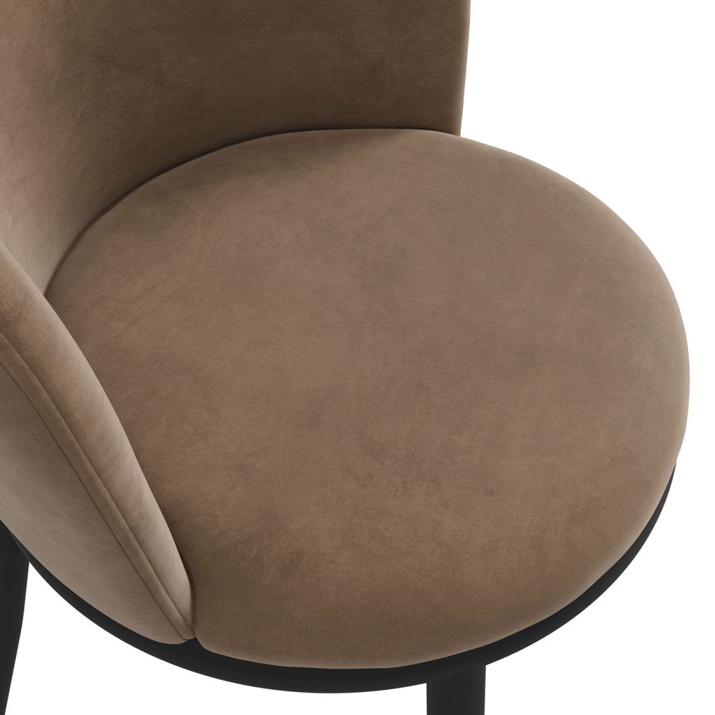 Rina Black Dining Table with 4 Nova Mole Chairs