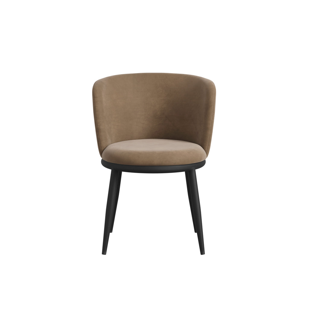 Rina Black Dining Table with 4 Nova Mole Chairs