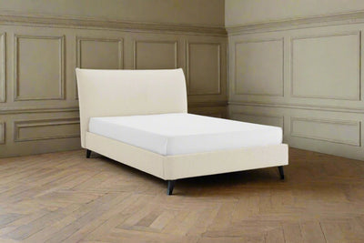 Pillow style headboard bed in beige heritage home uk