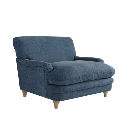 Harry Christian Home Love Seat In Blue Denim