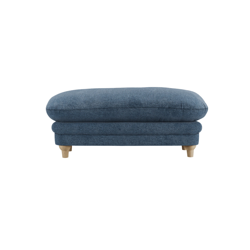 Harry Christian Home Denim Blue Footstool