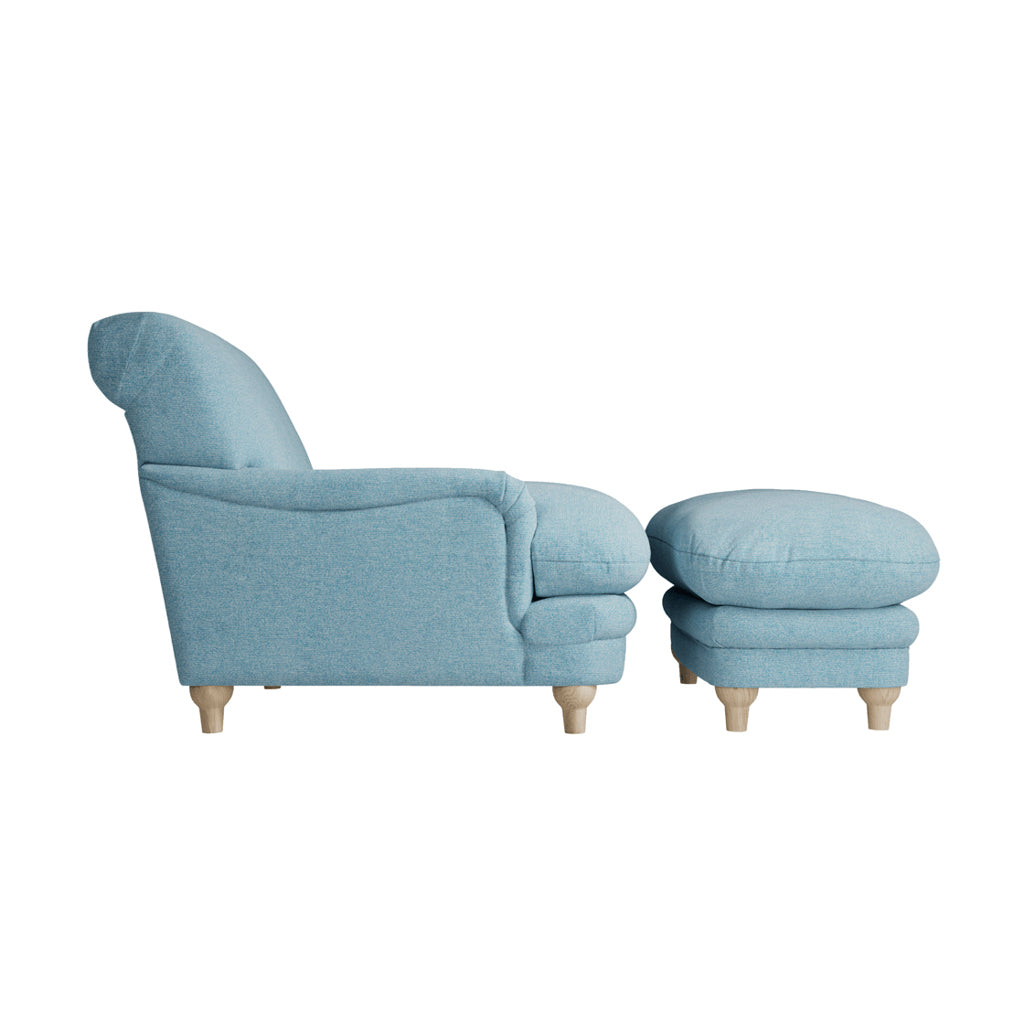 Harry Christian Home Duck Egg Blue Footstool
