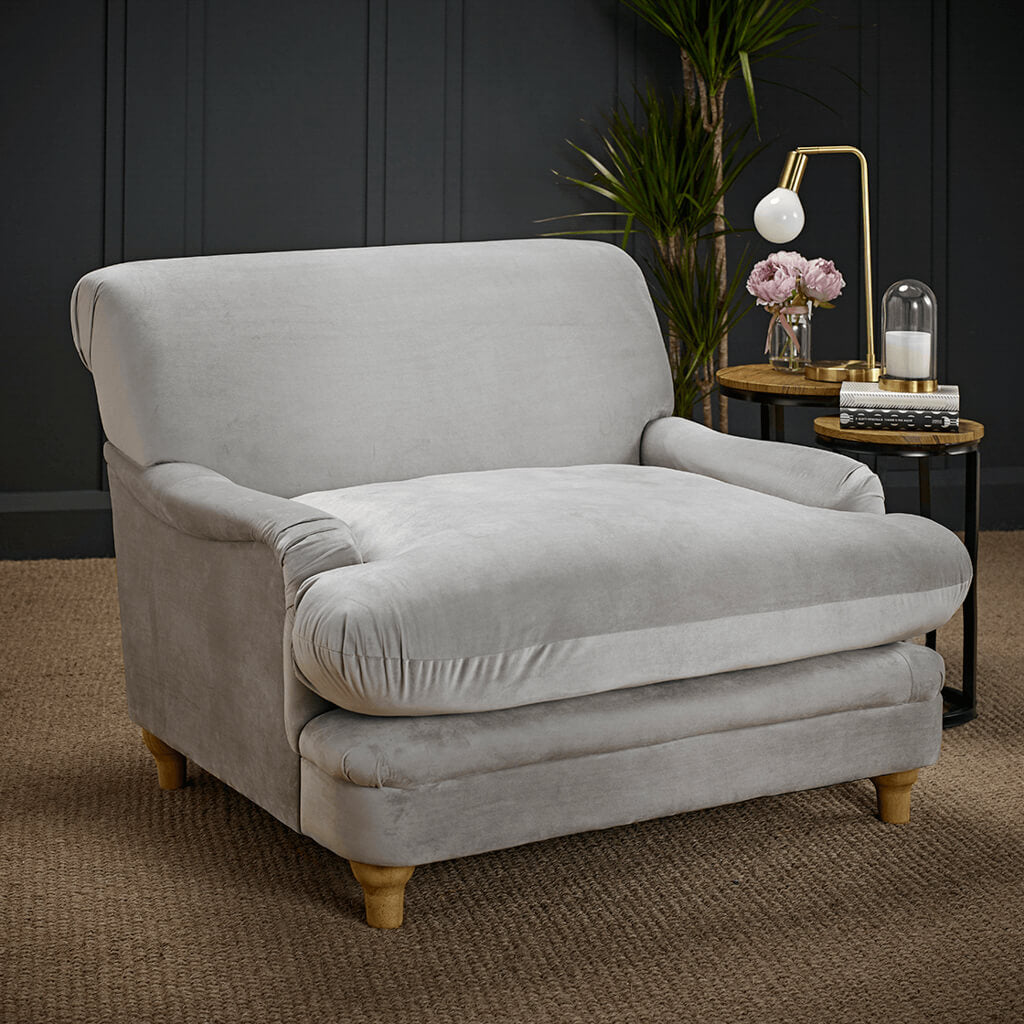 Harry Christian Home Love Seat In Grey