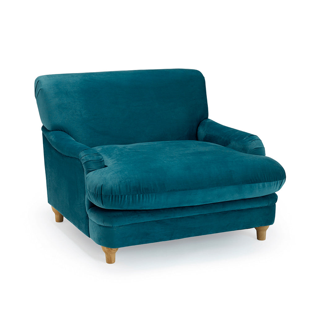 Harry Christian Home Love Seat In Turquoise Blue