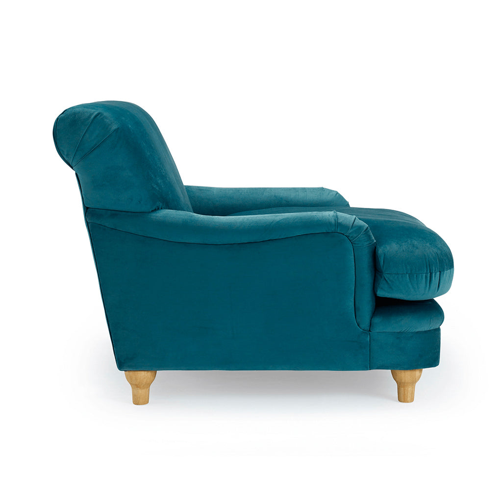 Harry Christian Home Love Seat In Turquoise Blue
