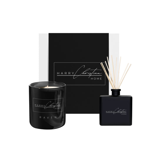 Harry Christian Home Raven Reed Diffuser & Candle Gift Set