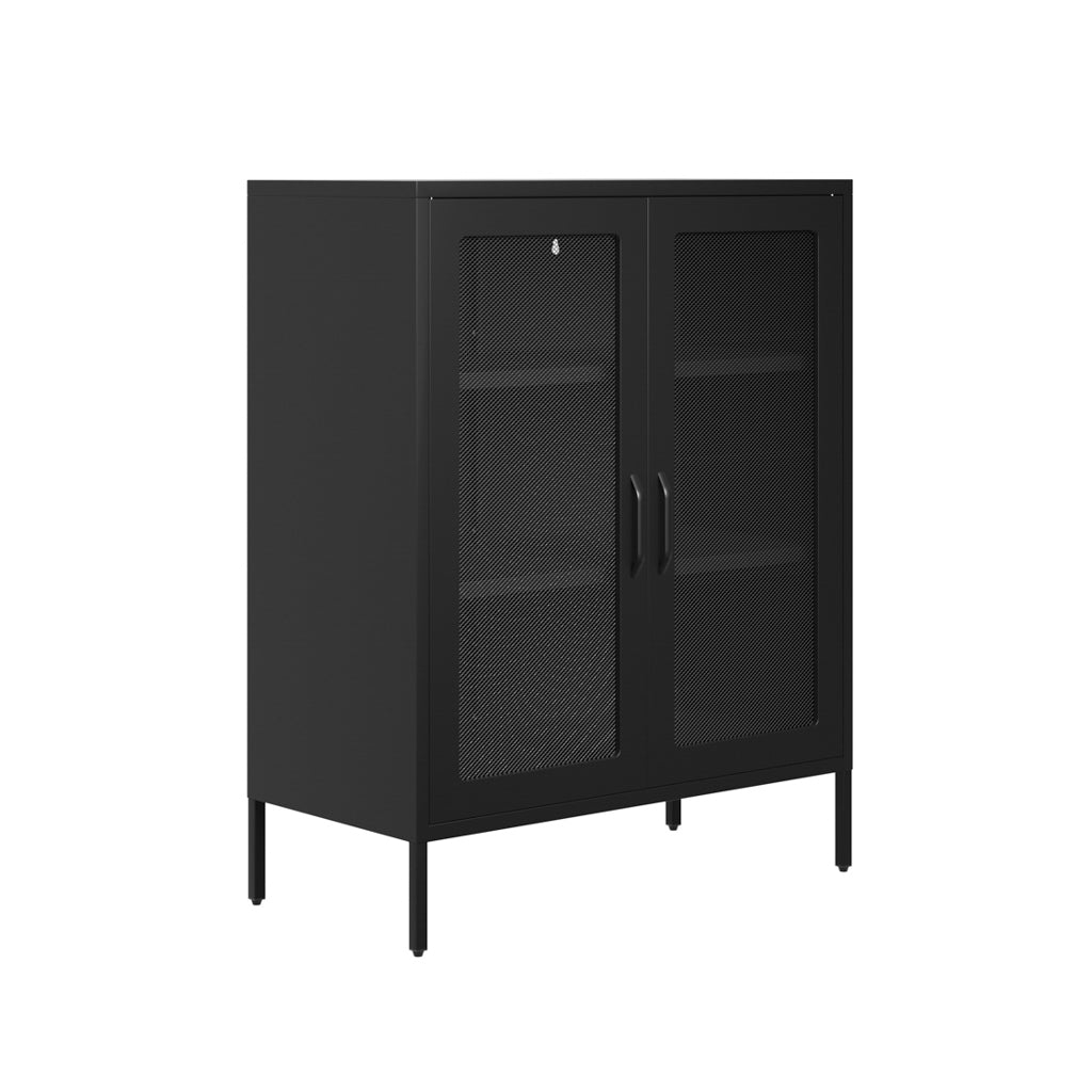 Harry Christian Home Matte Black Display Cabinet