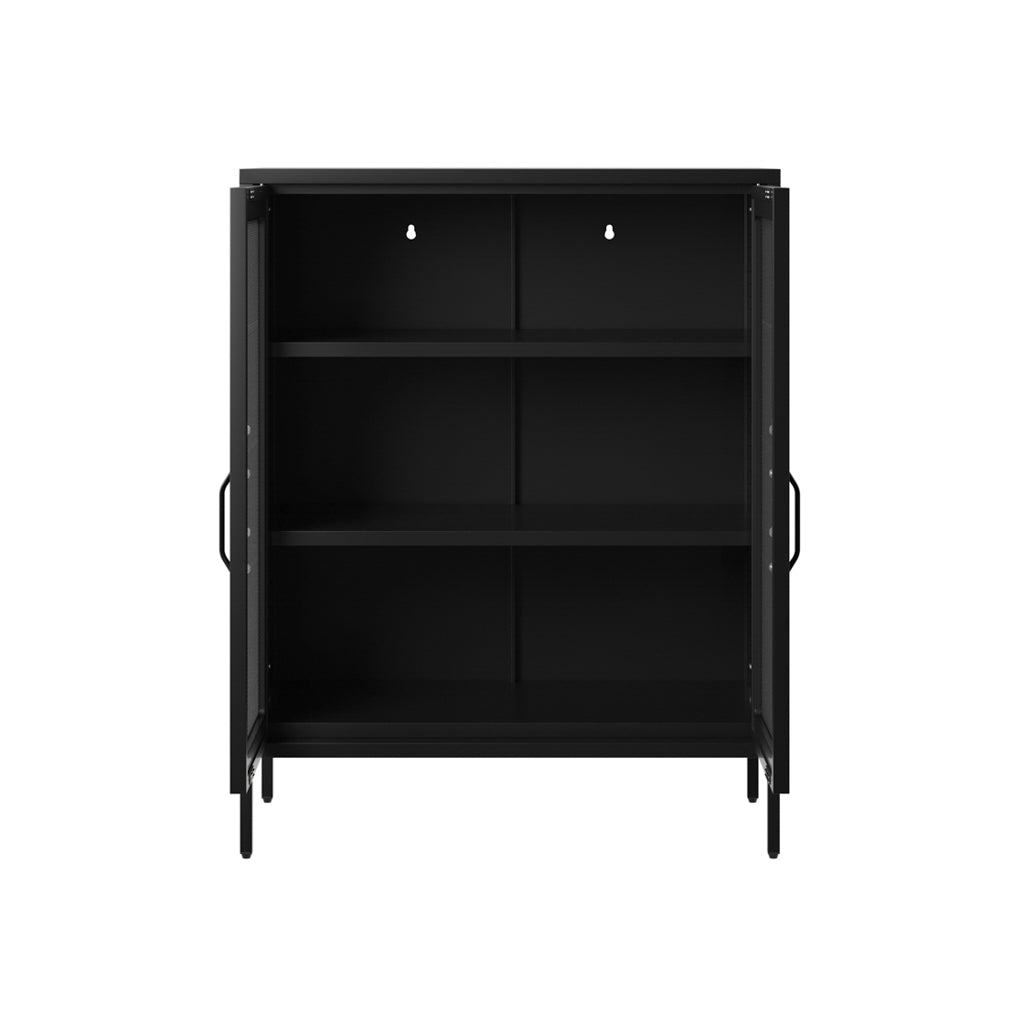Harry Christian Home Matte Black Display Cabinet