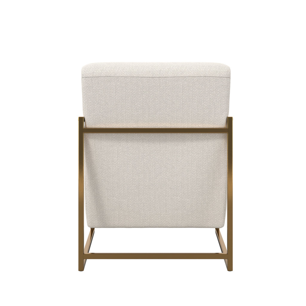 Harry Christian Home Beige and Gold Accent Chair