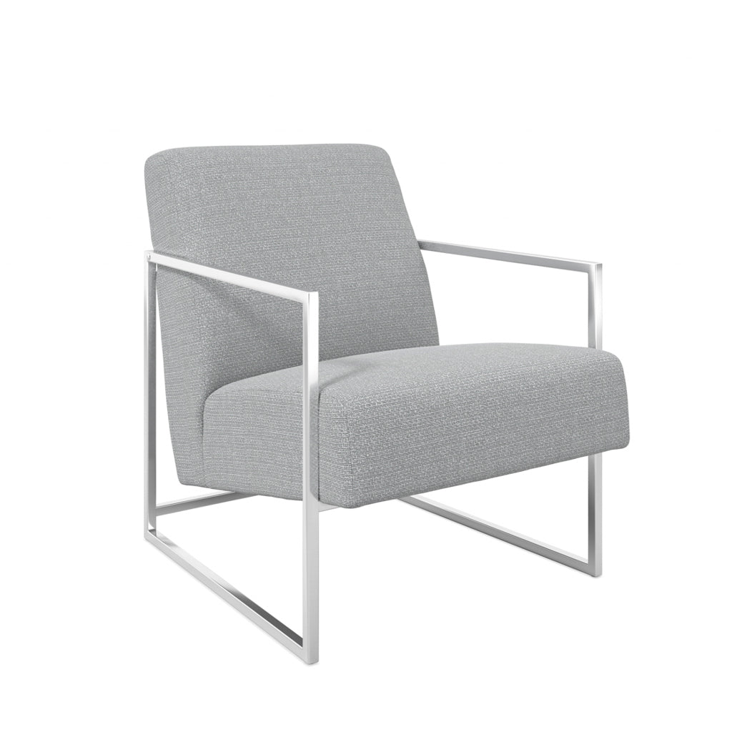 Harry Christian Home Grey And Silver Accent Chair
