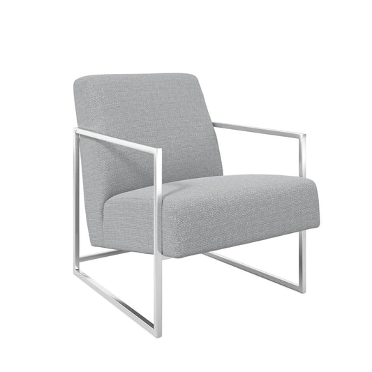 Harry Christian Home Grey And Silver Accent Chair