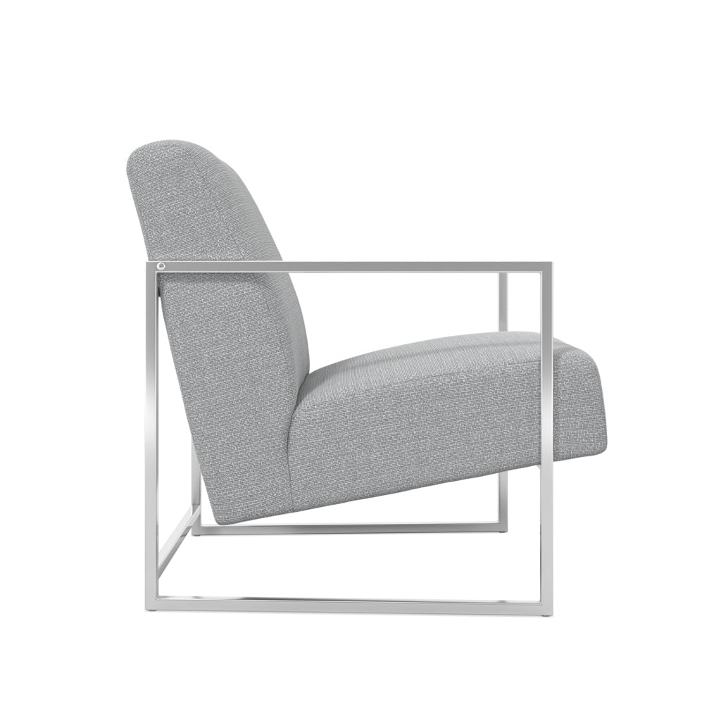 Harry Christian Home Grey And Silver Accent Chair