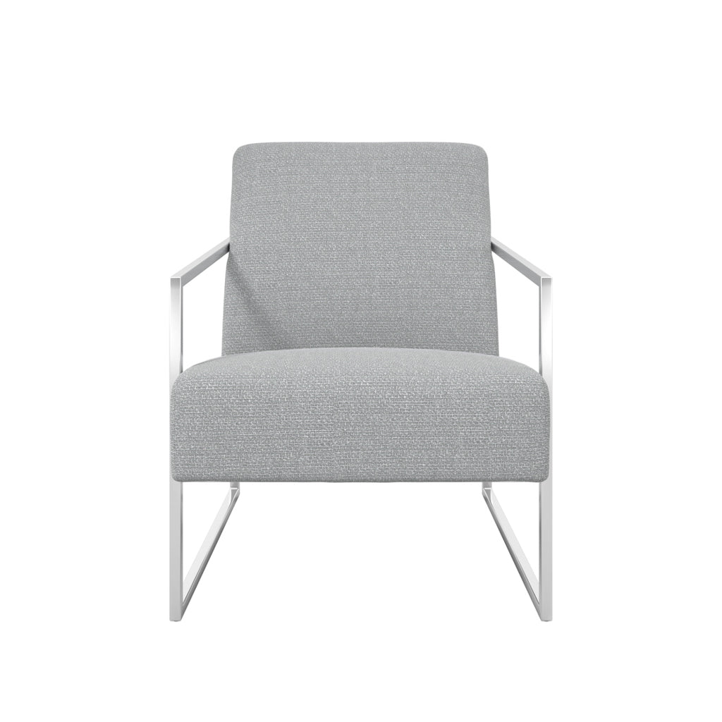 Harry Christian Home Grey And Silver Accent Chair