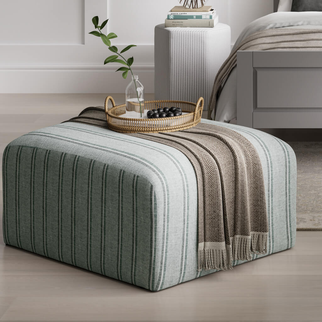 Harry Christian Home Thick Stripe Statement Pouffe