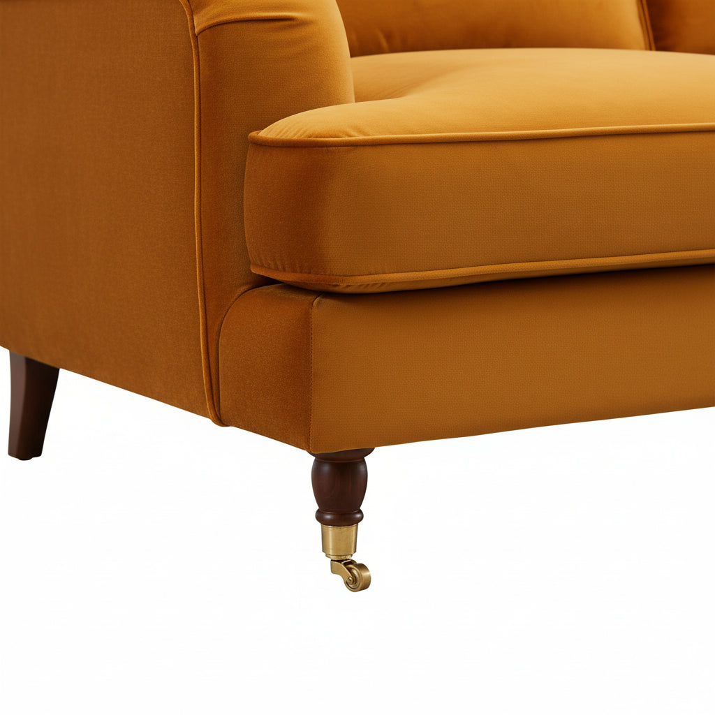 Olivia 2 Seater Sofa in Burnt Orange by Harry Christian Home
