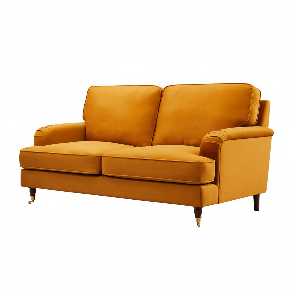 Olivia 2 Seater Sofa in Burnt Orange by Harry Christian Home