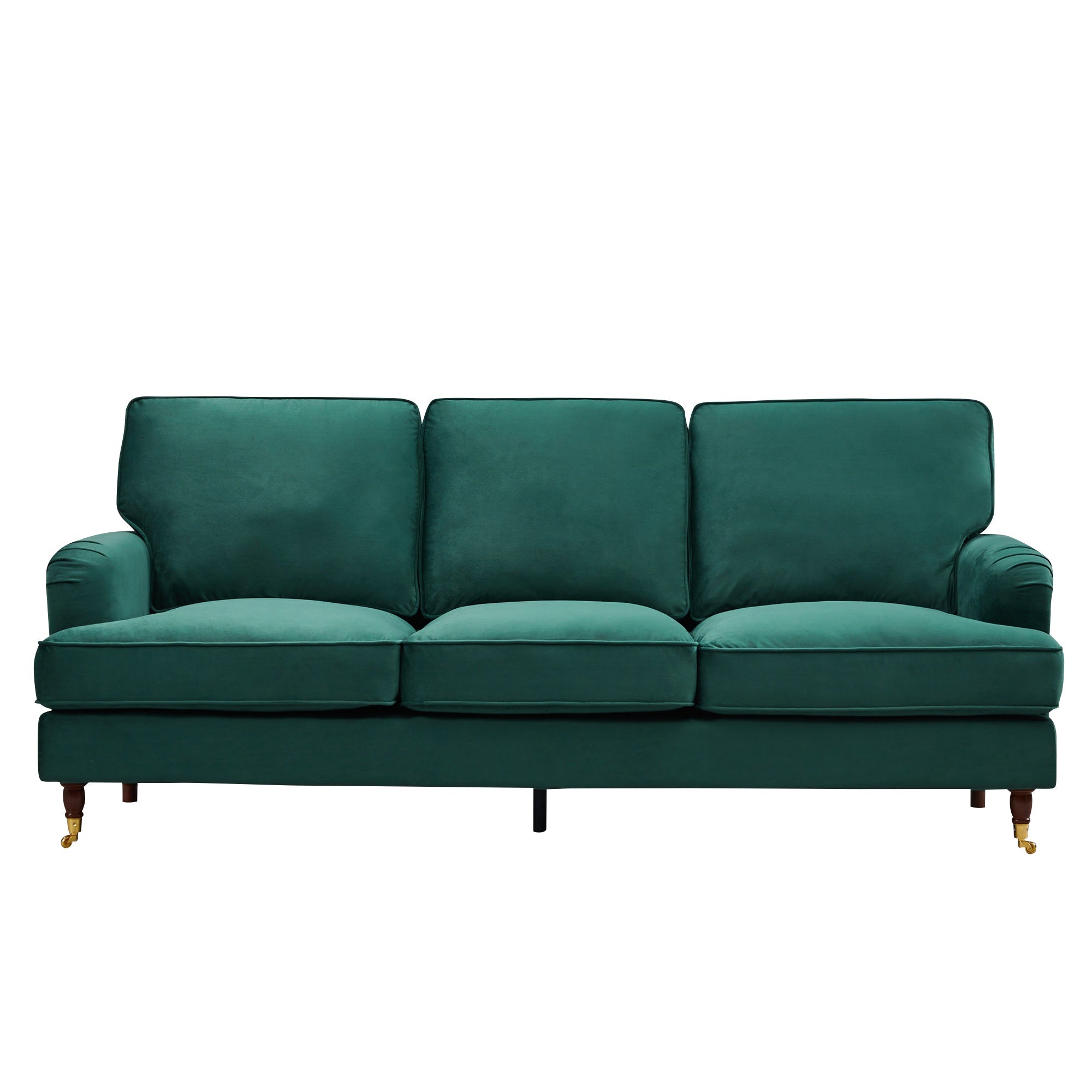 Olivia 3 Seater Sofa in Forest Green Velvet by Harry Christian Home