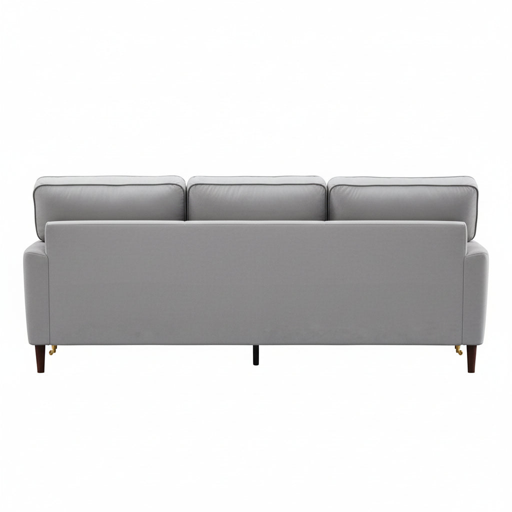 Olivia 3 Seater Sofa in Grey Velvet by Harry Christian Home