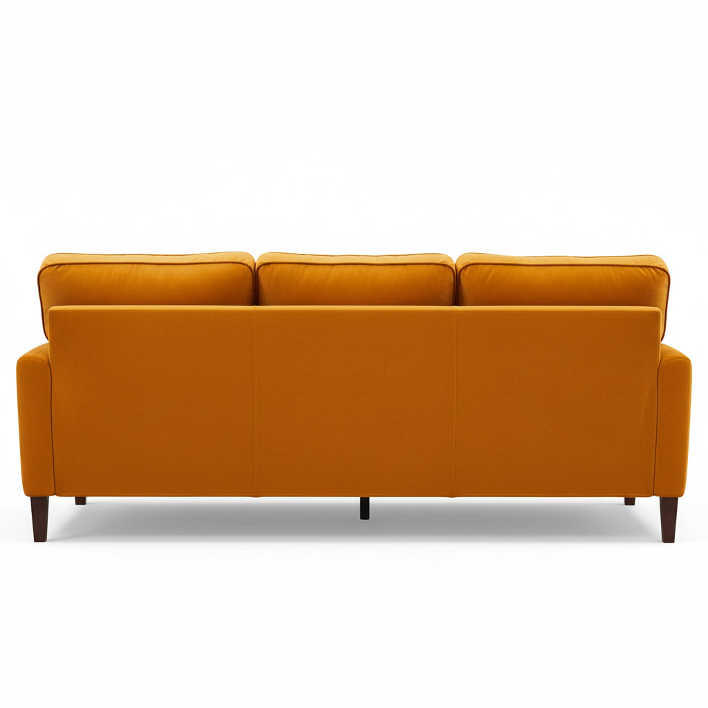 Olivia 3 Seater Sofa in Burnt Orange Velvet by Harry Christian Home