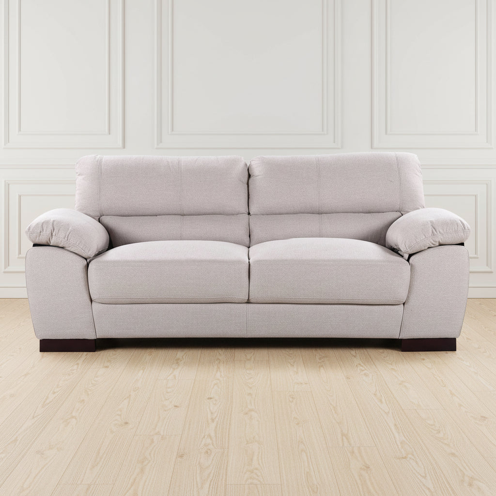 Sand woven fabric 3 seater sofa