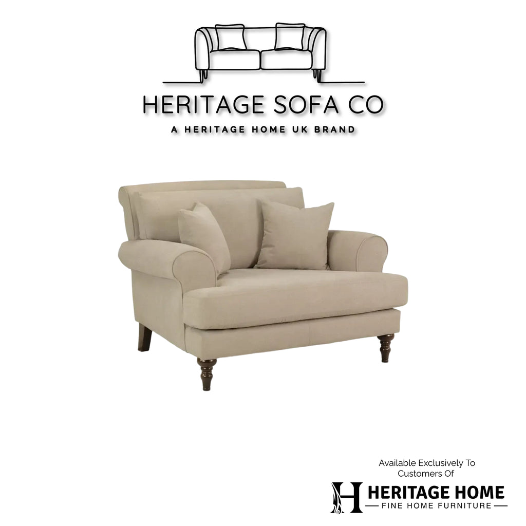 The Sandringham Love Seat Style Armchair In Beige