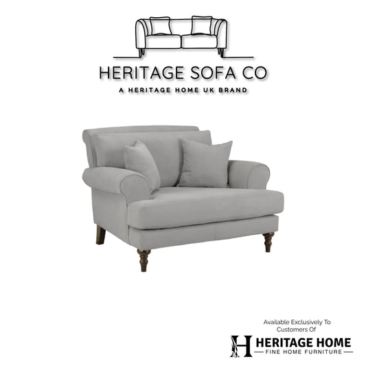 The Sandringham Love Seat Style Armchair In Grey