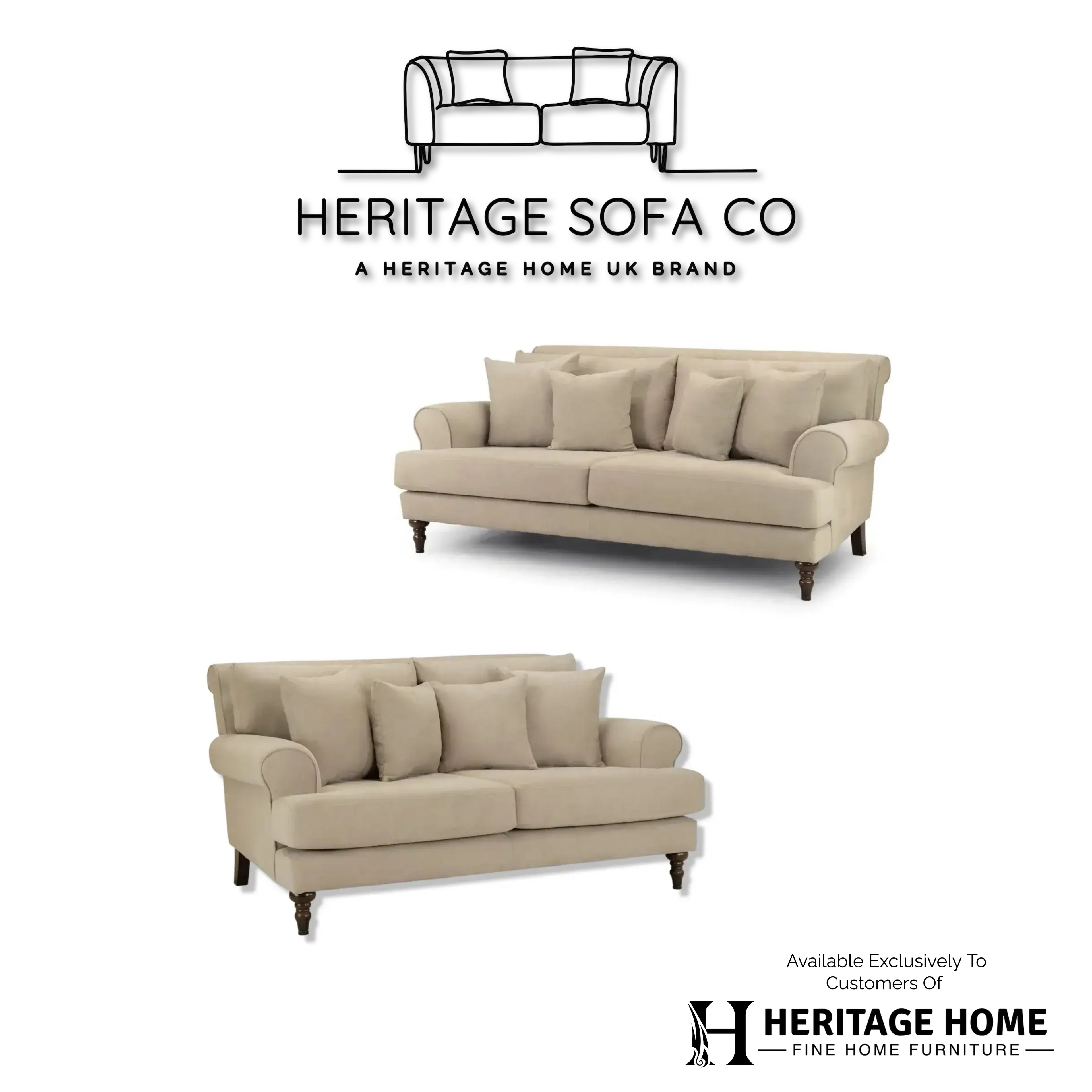 The Sandringham 3+2 Set In Beige