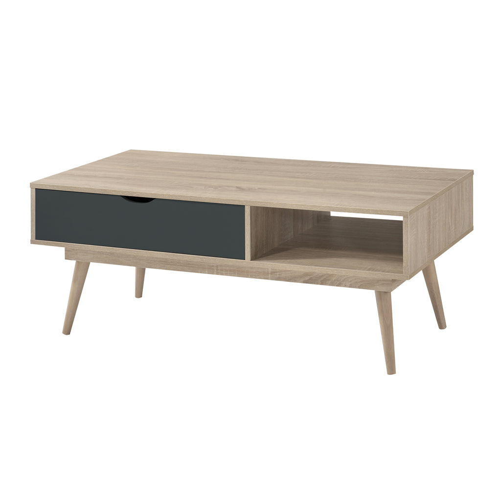 Harry Christian Home Light Oak And Grey Feature Coffee Table