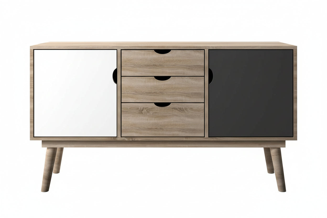 Harry Christian Home Grey Oak and White Living Room Furniture Set