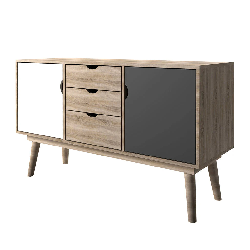 Harry Christian Home Grey Oak and White Living Room Furniture Set