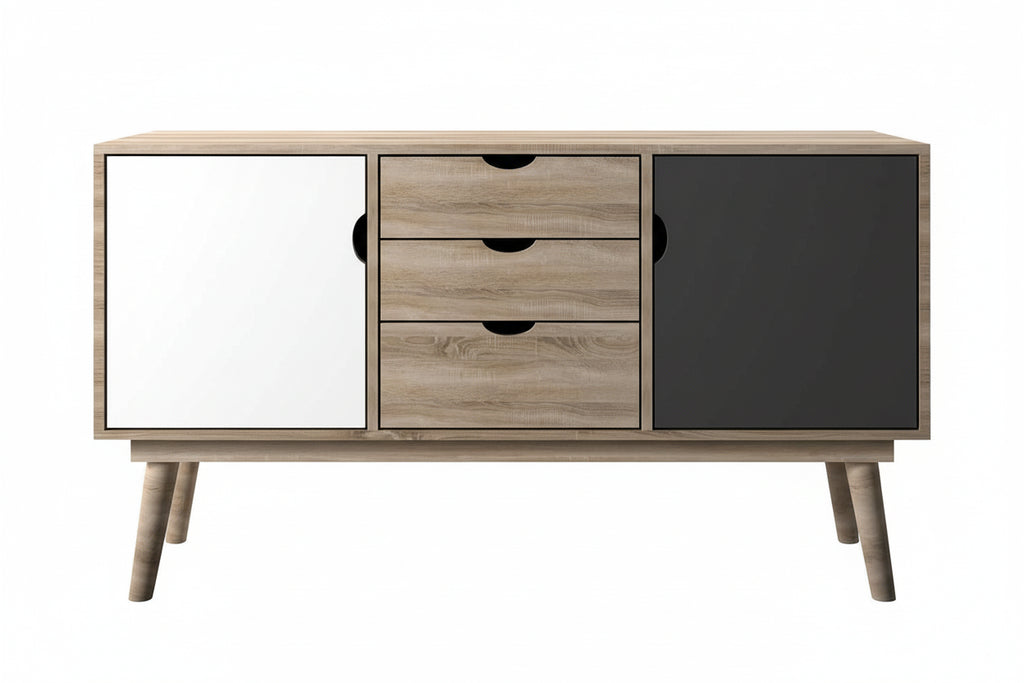 Harry Christian Home Grey Oak and White Living Room Furniture Set