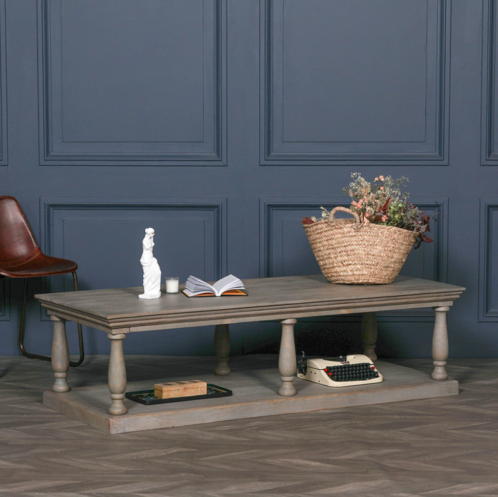 Rustic Column Coffee Table