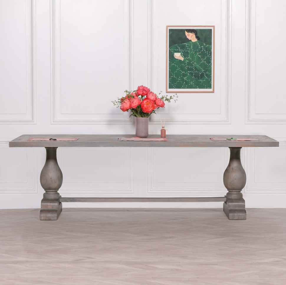 Wooden Rustic Rectangular Dining Table 260cm