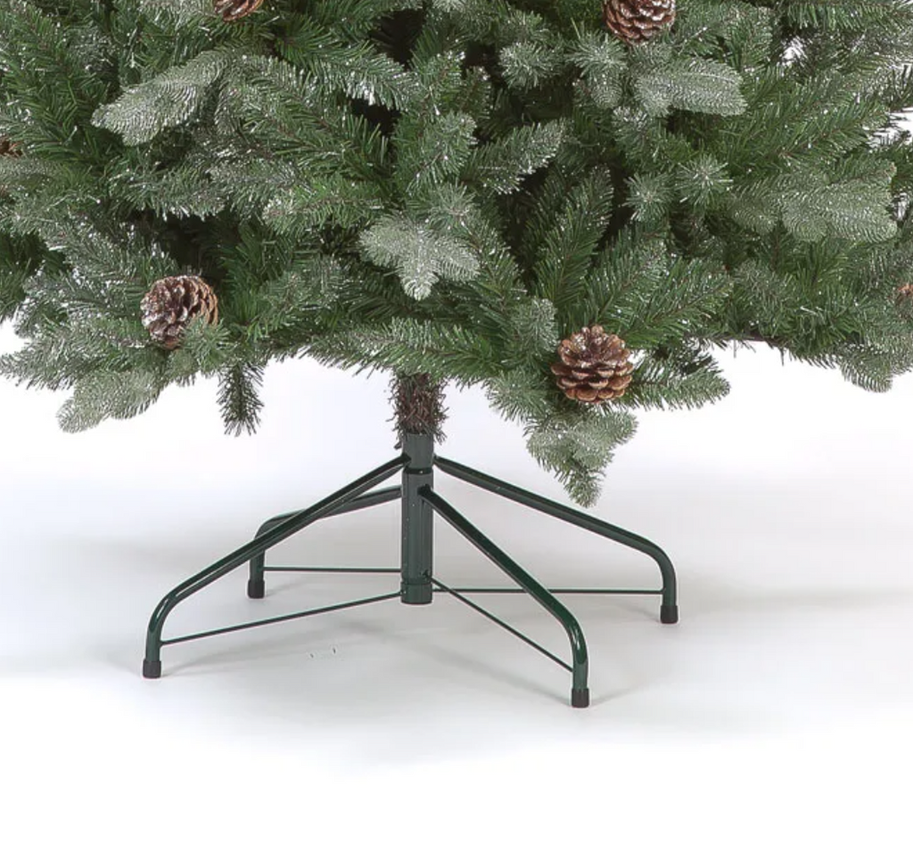 6FT / 180cm Jura Minted Artificial Christmas Tree with Pine Cones and 1054 Tips