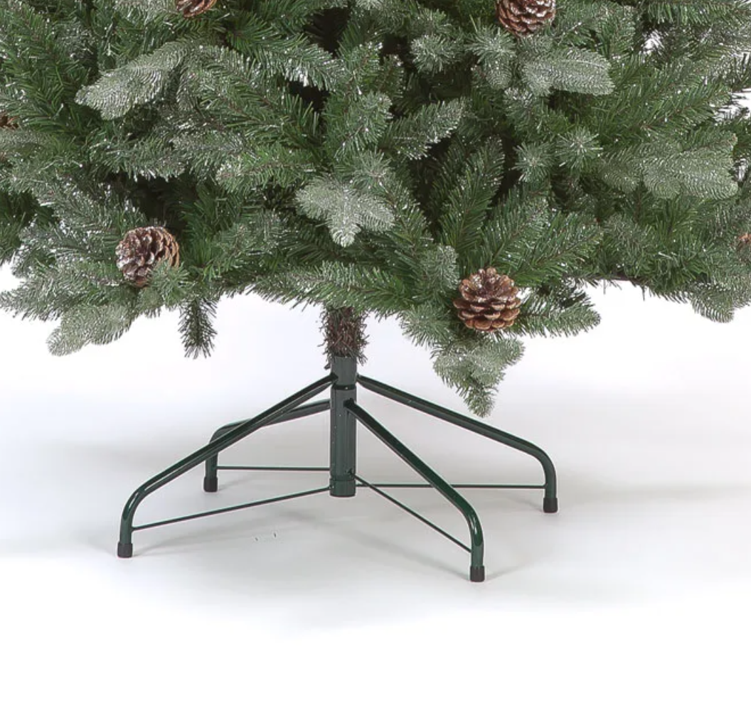 6FT / 180cm Jura Minted Artificial Christmas Tree with Pine Cones and 1054 Tips