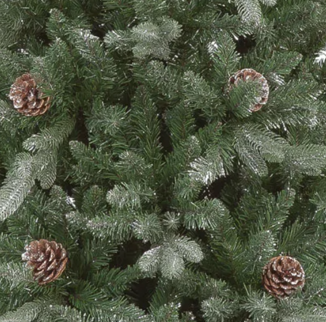 6FT / 180cm Jura Minted Artificial Christmas Tree with Pine Cones and 1054 Tips
