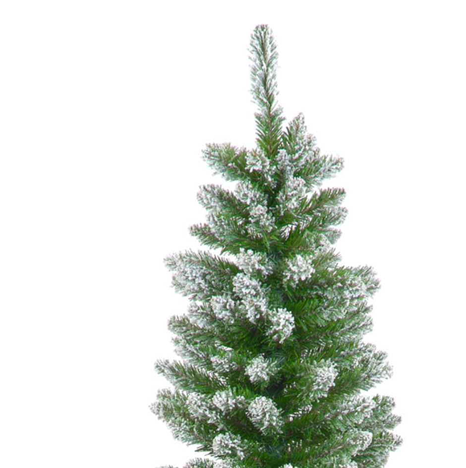 6FT / 180cm Spinky Artificial Slim Christmas Snow Tree with 425 Tips