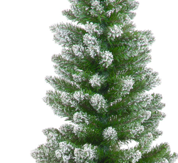6FT / 180cm Spinky Artificial Slim Christmas Snow Tree with 425 Tips