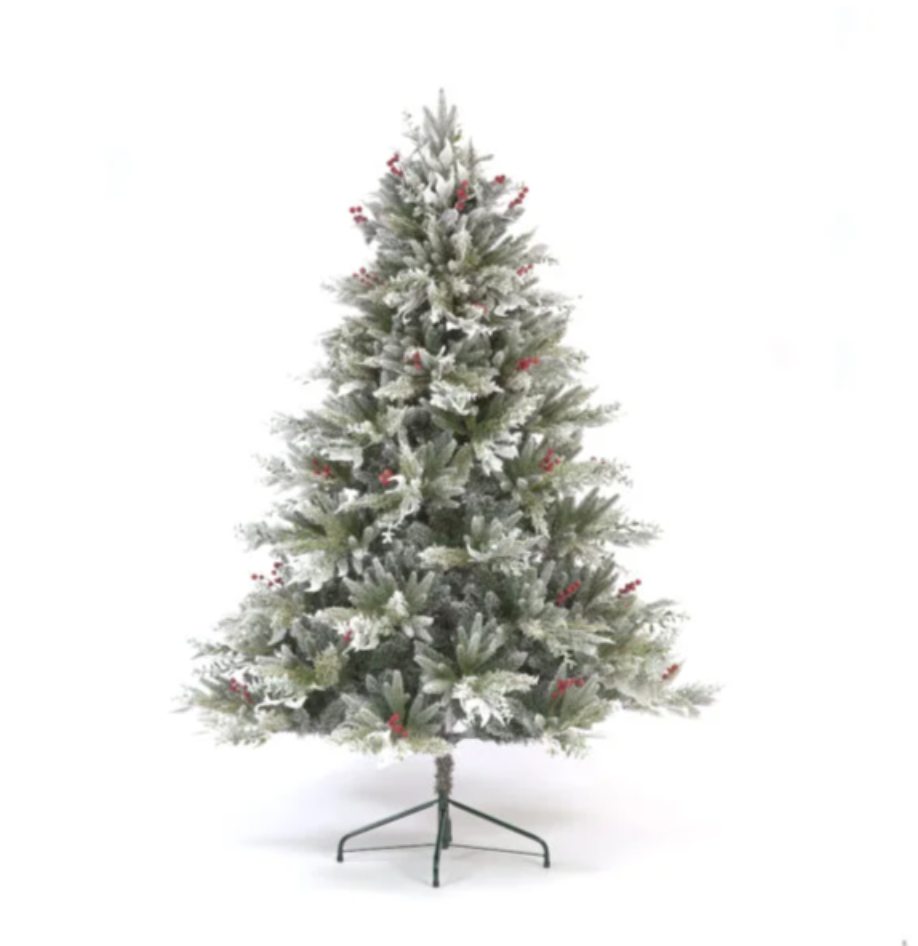 6.5 ft / 200cm Diara Christmas Tree with 1047 Tips & Berry Decoration