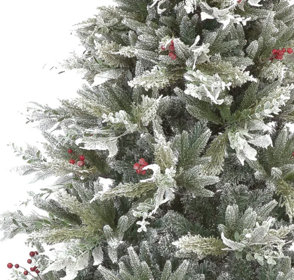 6.5 ft / 200cm Diara Christmas Tree with 1047 Tips & Berry Decoration