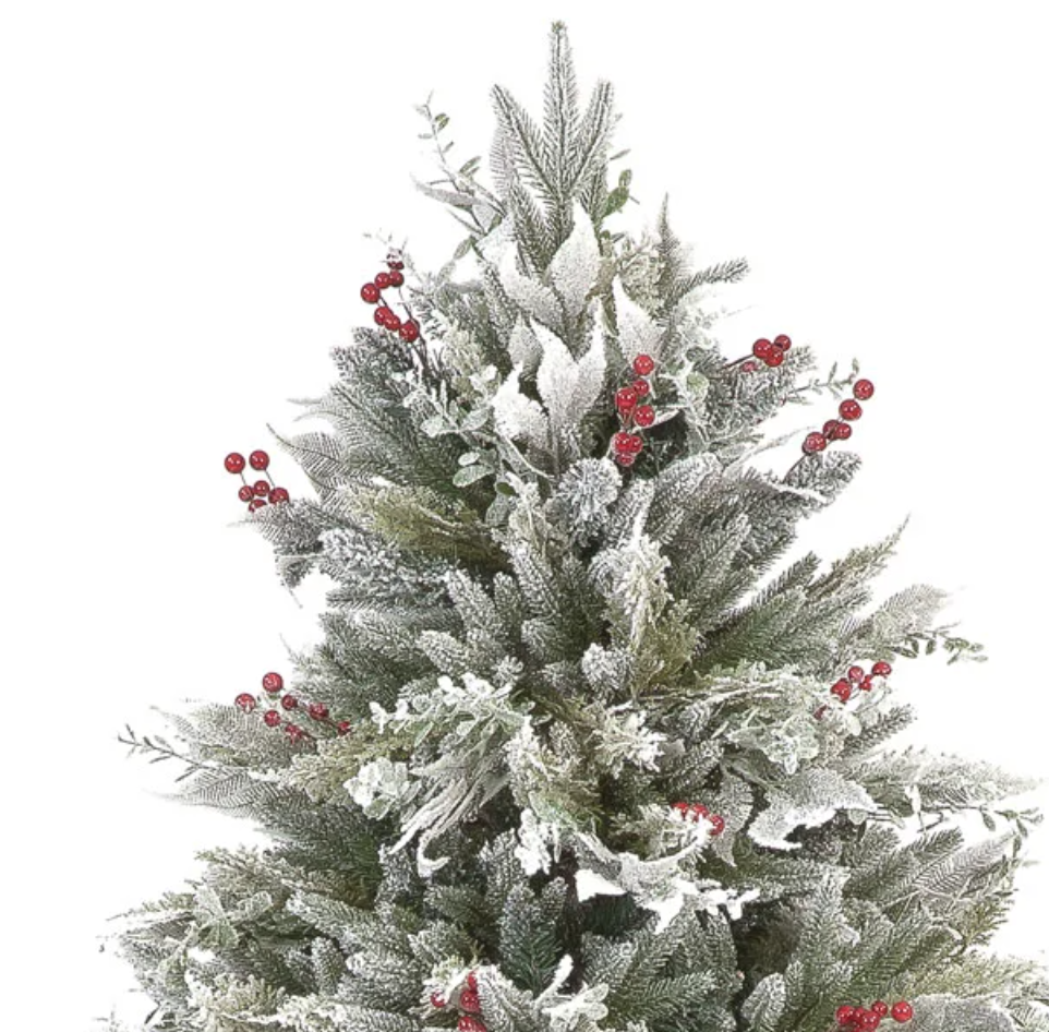 6.5 ft / 200cm Diara Christmas Tree with 1047 Tips & Berry Decoration