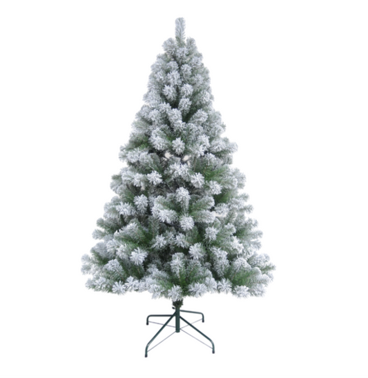 8ft Colorado Artificial Snow Spruce Christmas Tree Wrapped with 1097 Tips