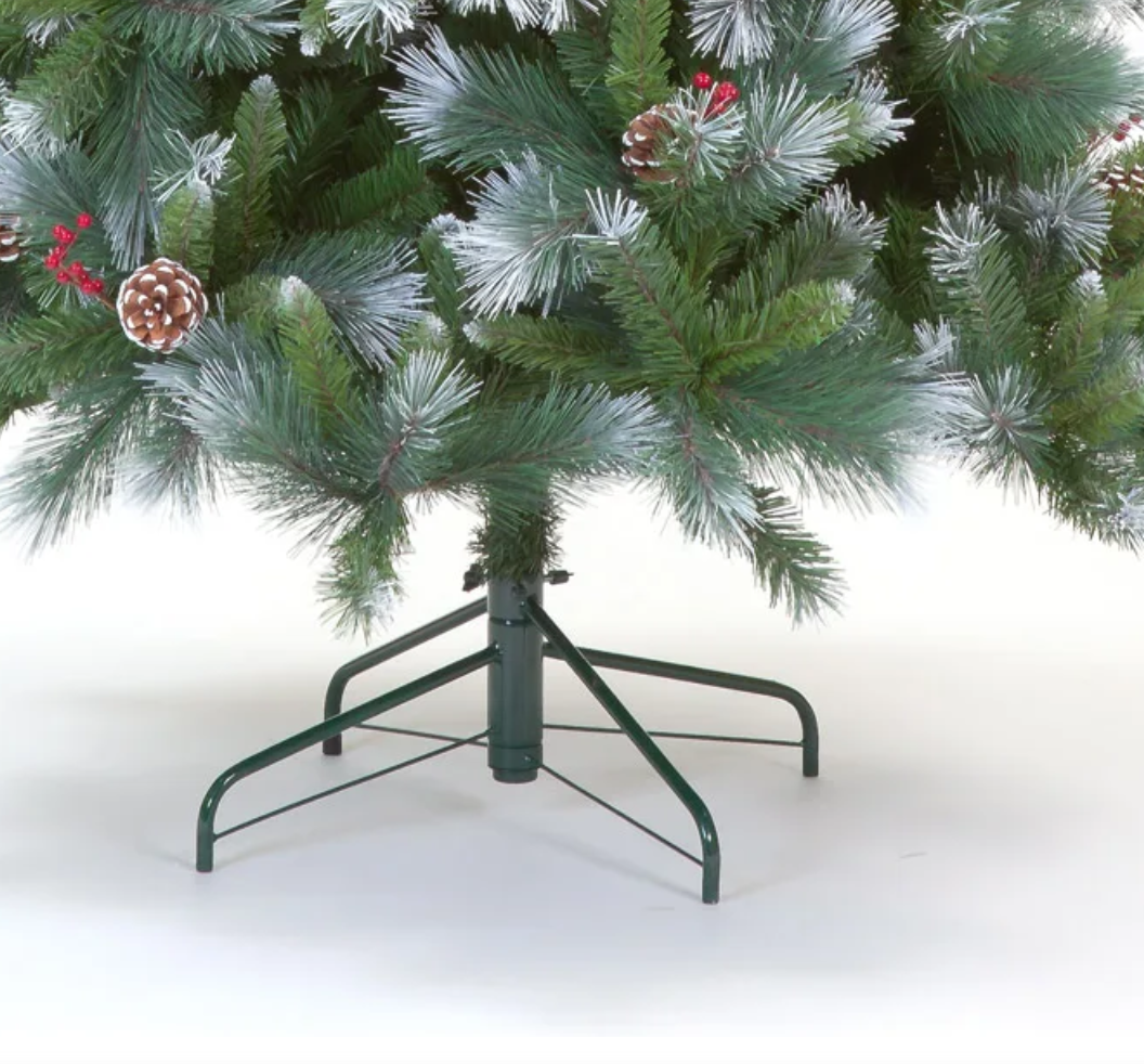 9ft Avatika Frosted Artificial Christmas Tree with Cones Hooked with 1628 Tips