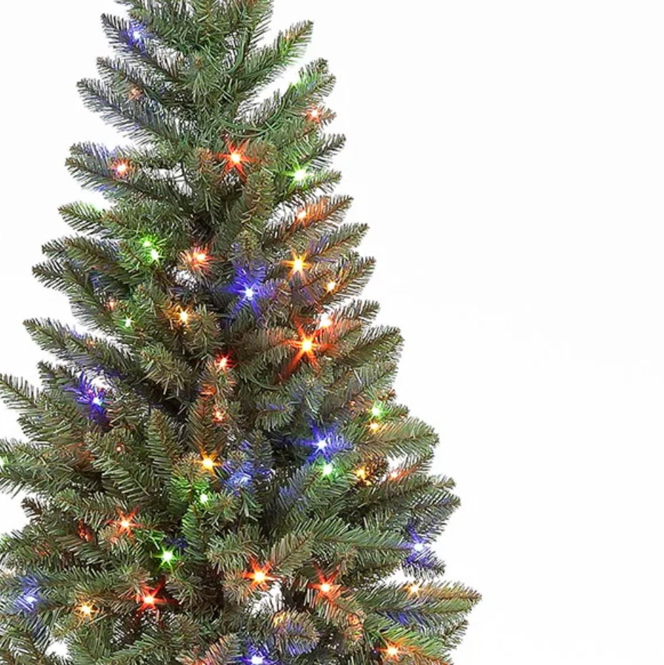 Pre Lit 7ft Monterrey Christmas Fir Tree with 450 Multi Coloured LEDs