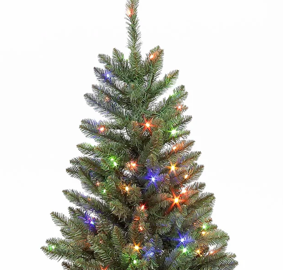 Pre Lit 7ft Monterrey Christmas Fir Tree with 450 Multi Coloured LEDs