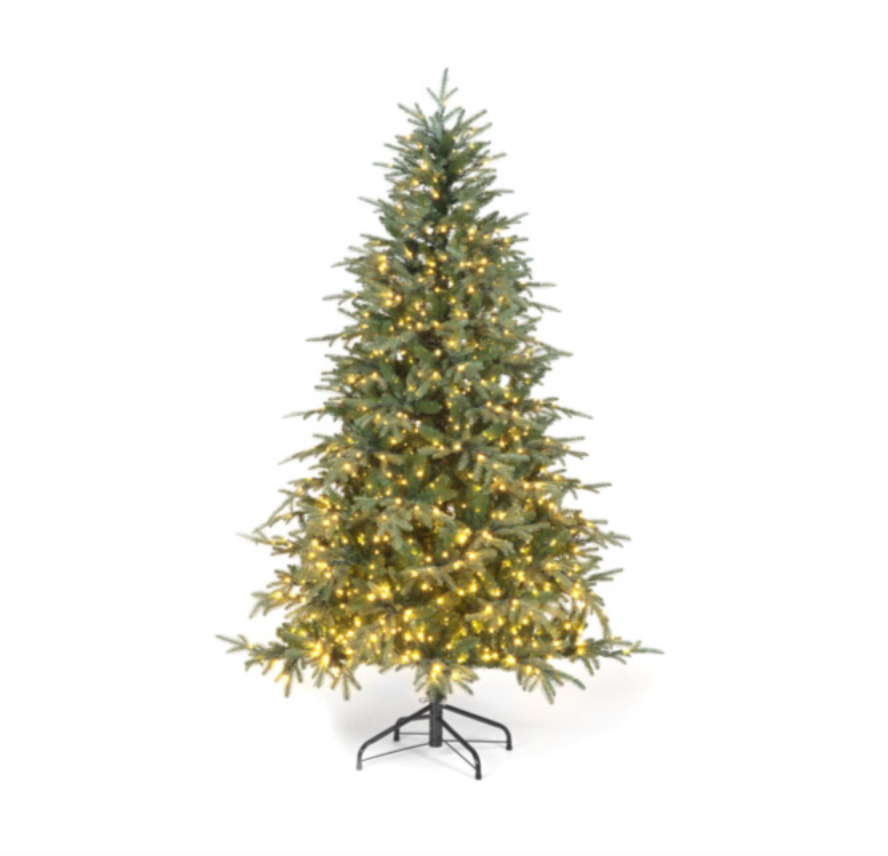 Pre Lit 7ft Viscount Spruce Christmas Tree With 2639 Tips & 1300 Warm White LEDs