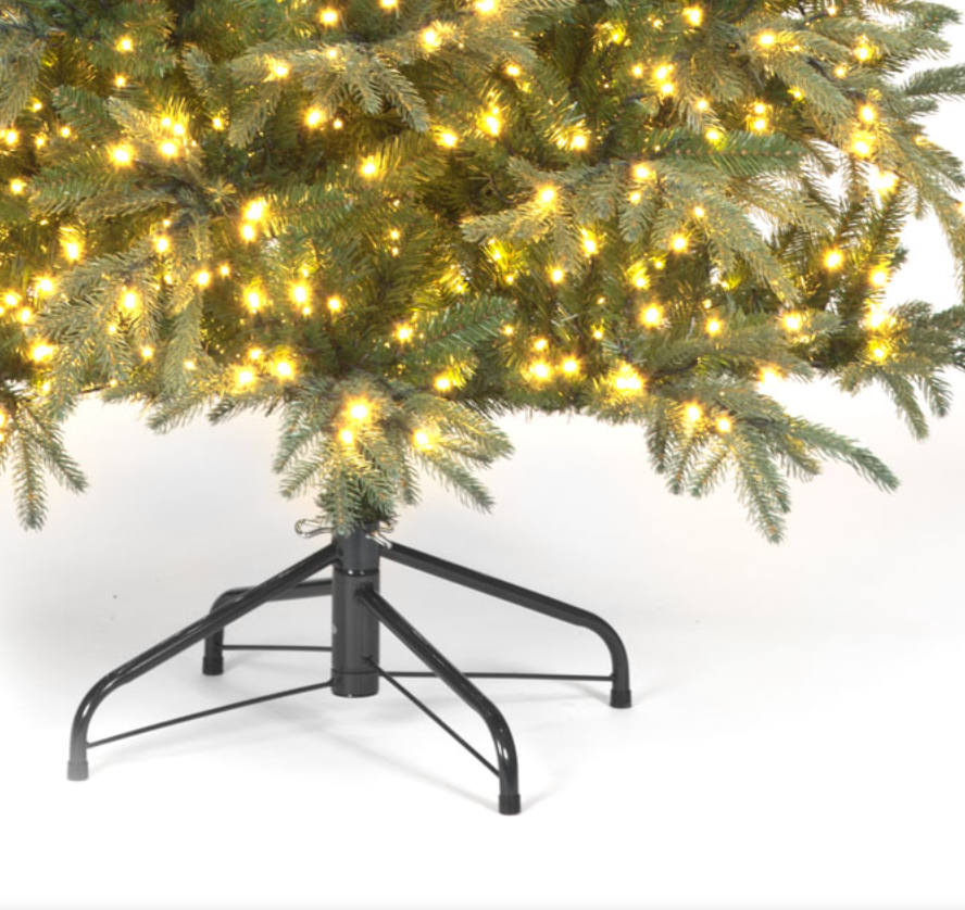 Pre Lit 7ft Viscount Spruce Christmas Tree With 2639 Tips & 1300 Warm White LEDs