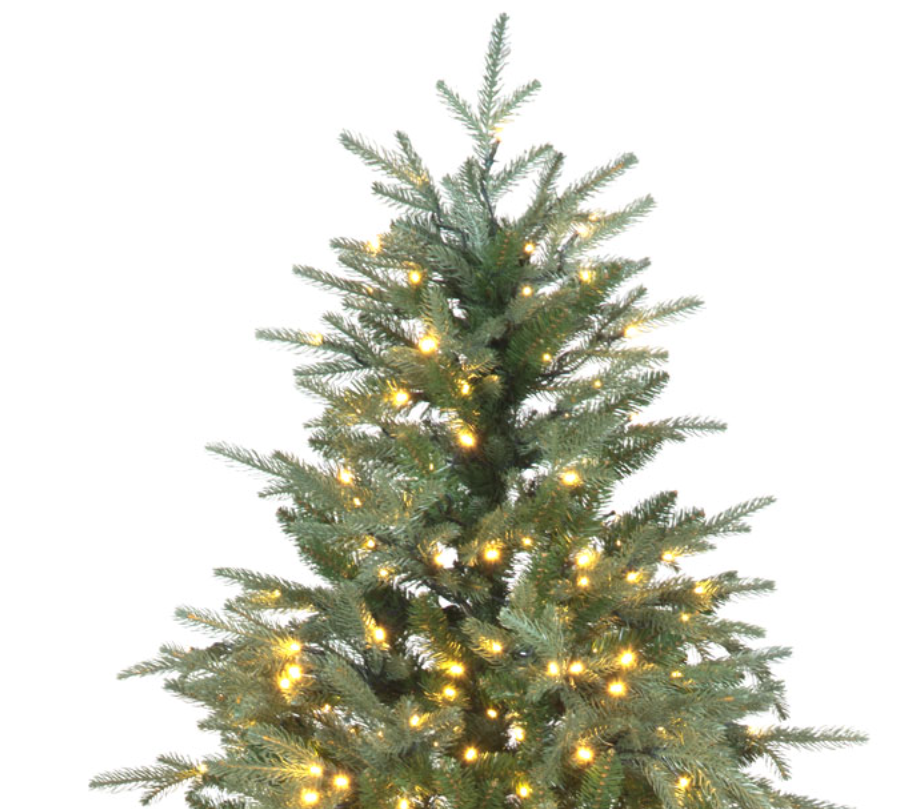 Pre Lit 7ft Viscount Spruce Christmas Tree With 2639 Tips & 1300 Warm White LEDs