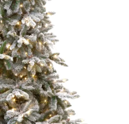 Pre Lit 7ft Majestic Pine Snowy Tree with 1153 Tips & 420 Warm White LEDs